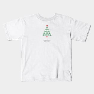 Made of green paw christmas tree Kids T-Shirt